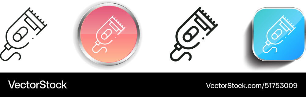 Beauty icon thin linear regular and button style Beauty icon thin linear regular and button style vector image