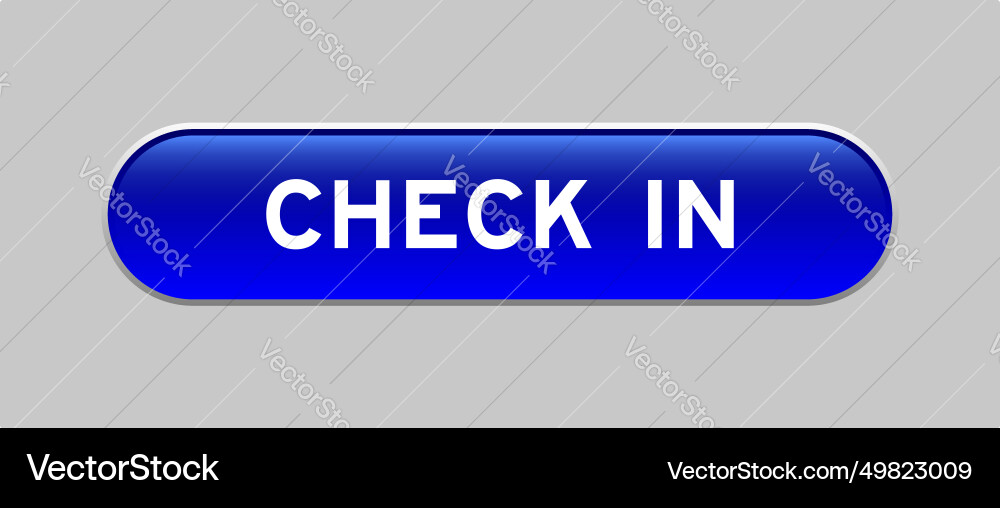 Blue color capsule shape button with word check Blue color capsule shape button with word check vector image