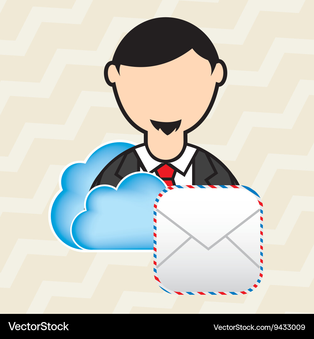 Cloud computing design vector image