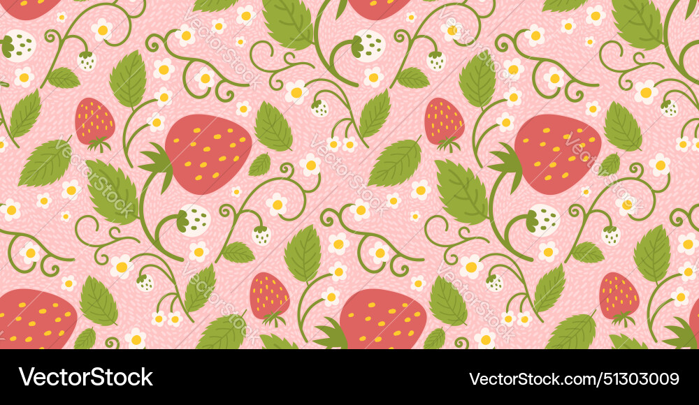 Design of a seamless strawberry pattern Vector Image