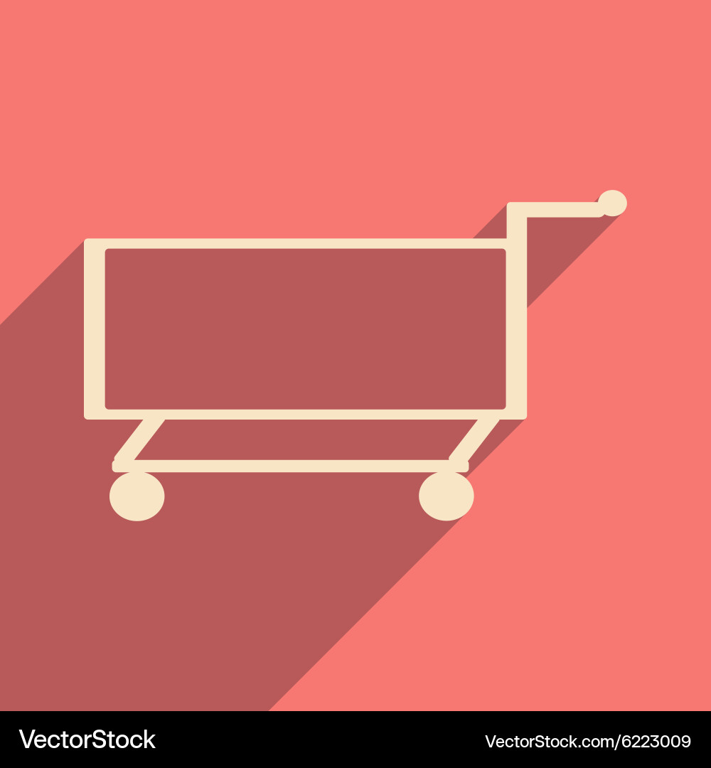 Flat with shadow icon and mobile application vector image