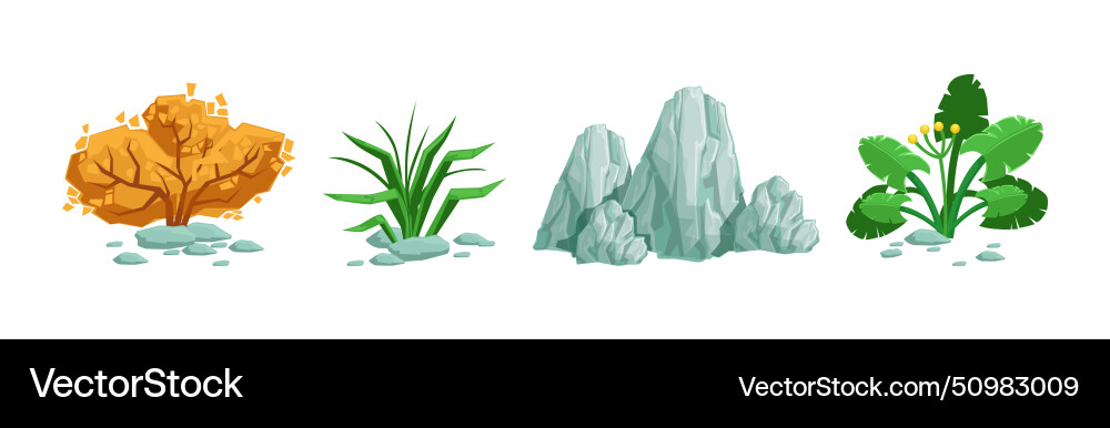 Forest element and outdoor environment object Vector Image