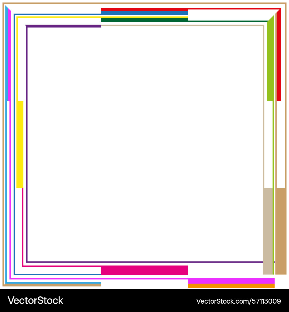 Frame outline icon minimal border color corner Frame outline icon minimal border color corner vector image
