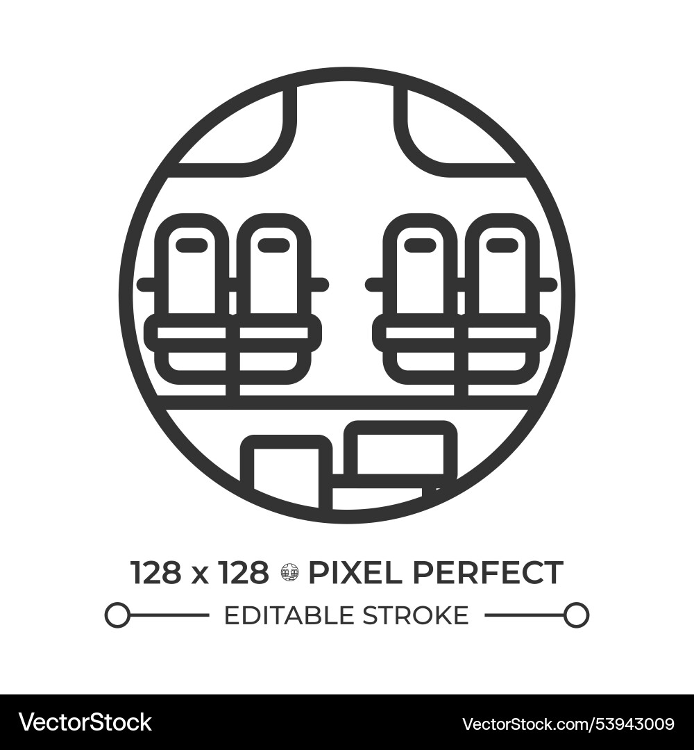 Fuselage cross section linear icon Vector Image