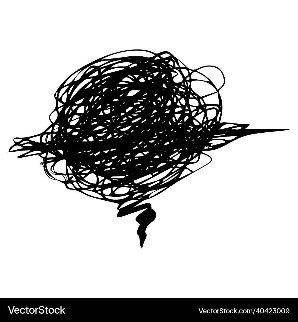Hand drawn scribble sketch circle object tangled Hand drawn scribble sketch circle object tangled Vector Image
