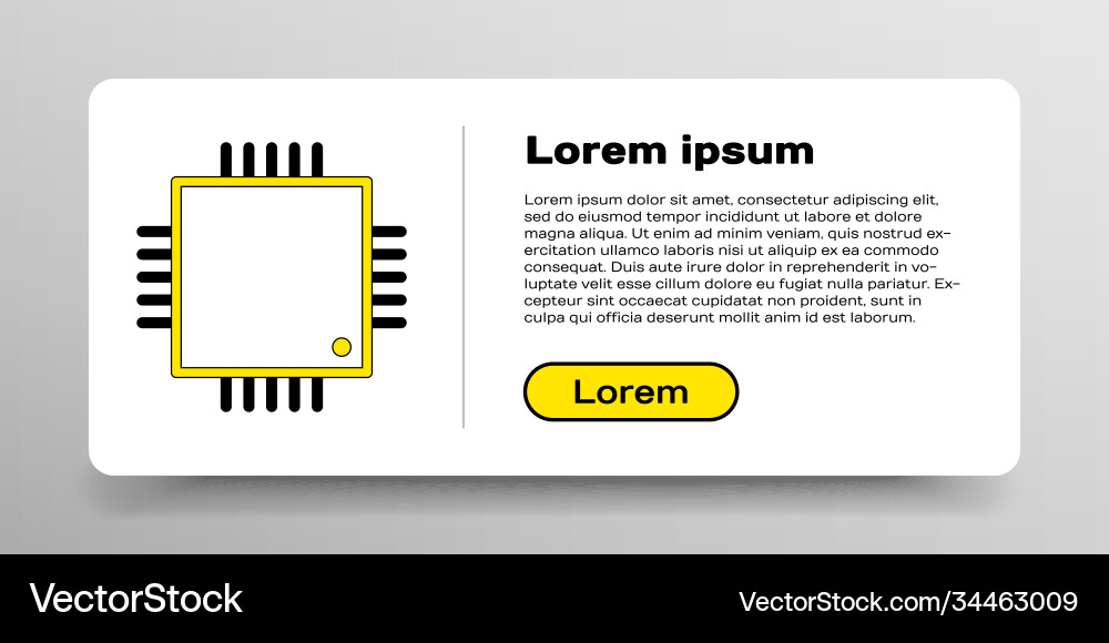 Line computer processor with microcircuits cpu Line computer processor with microcircuits cpu vector image
