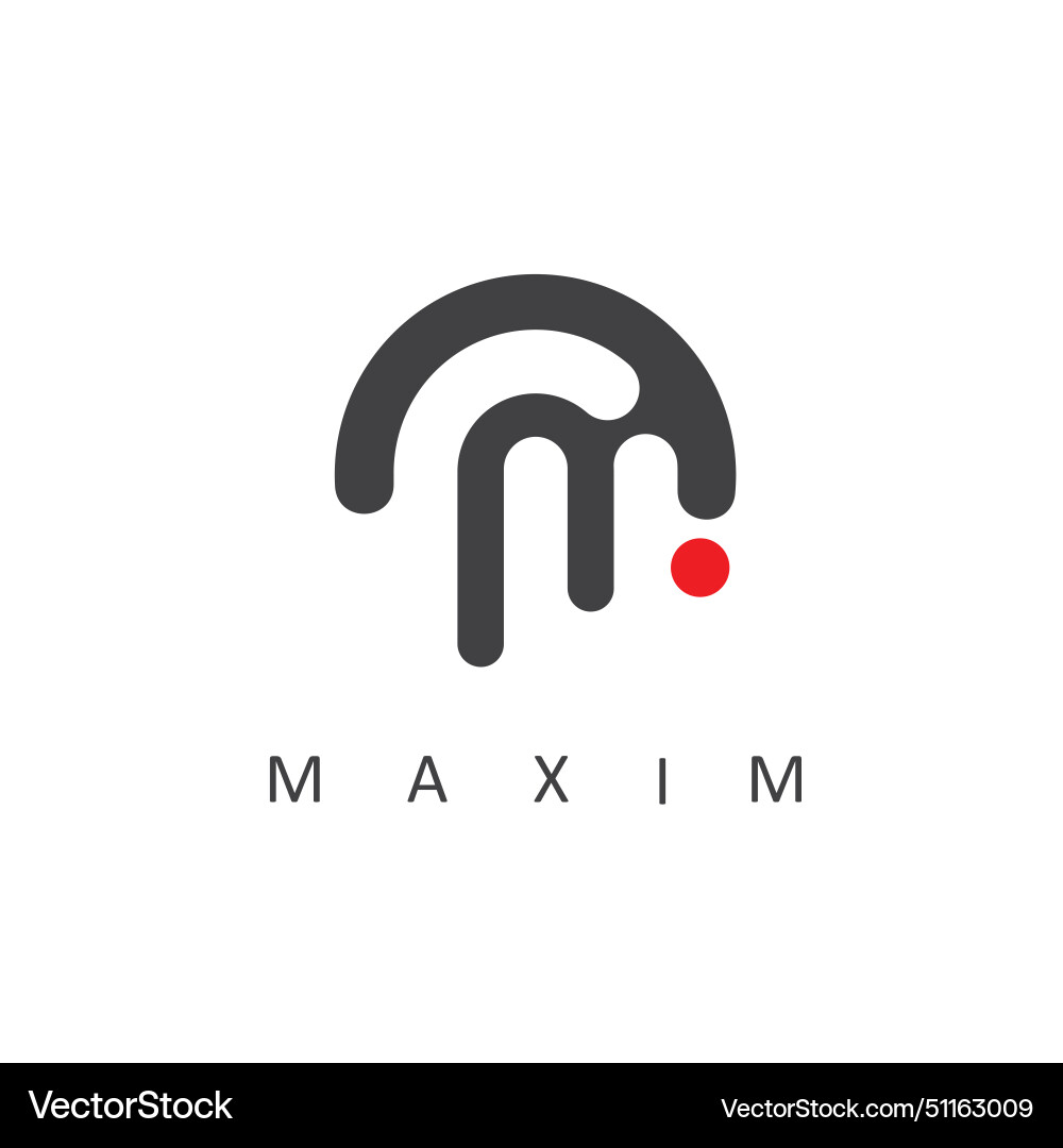 M letter icon concept design in white background Vector Image