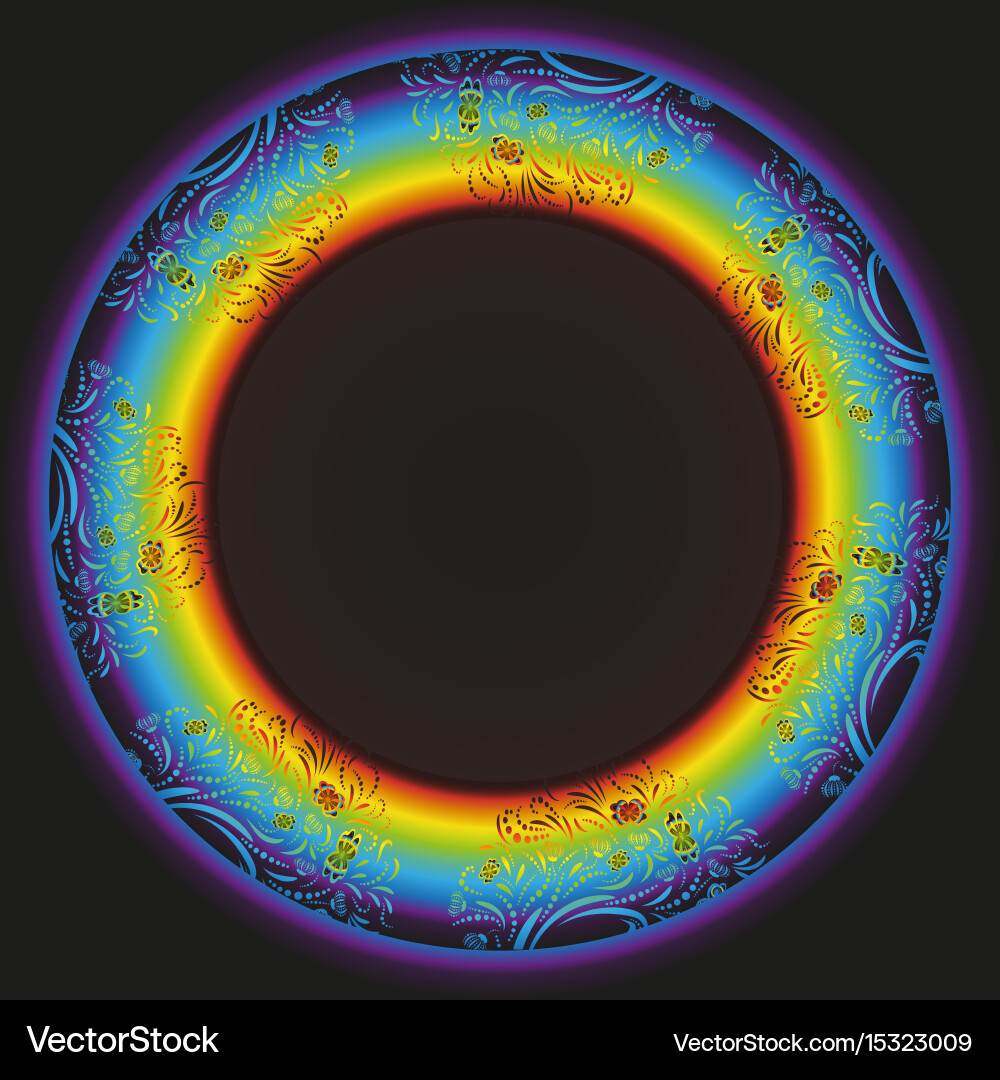 Pattern on the background with a rainbow vector image