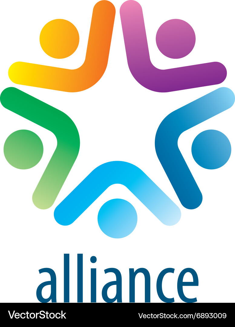 People Stars Alliance Logo Royalty Free Vector Image