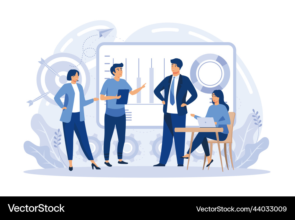 Plan of action startup project scheme achieving Plan of action startup project scheme achieving vector image
