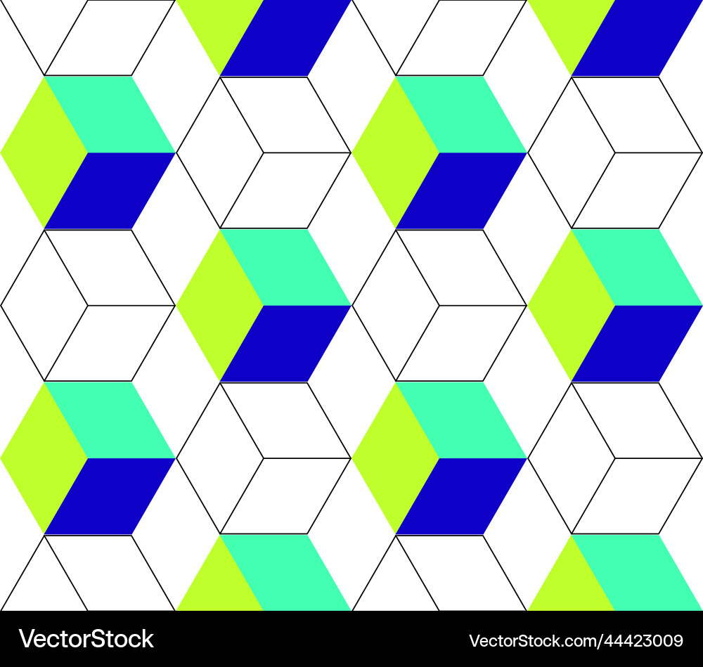 Seamless pattern made of 3d cubes Vector Image