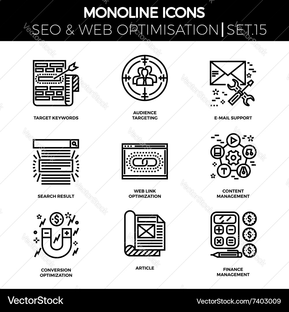 Seo and web opimization vector image