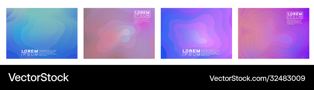 Set colorful gradient triangle on white Set colorful gradient triangle on white vector image