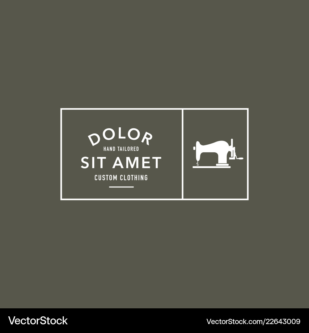 Sewing machine logo Royalty Free Vector Image - VectorStock