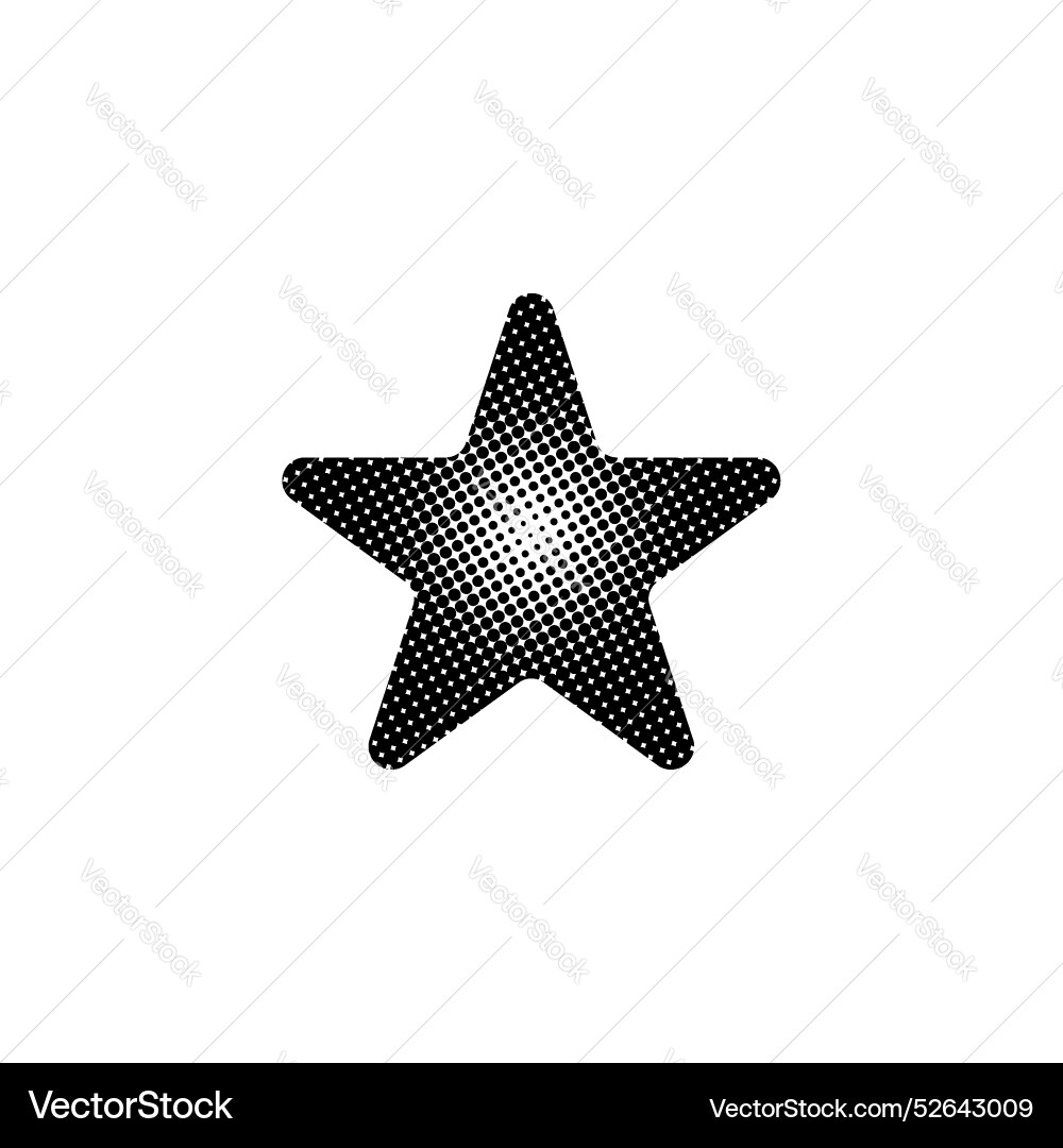 Star halftone effect pattern element template Vector Image