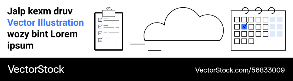 Task organization and scheduling with document Task organization and scheduling with document vector image