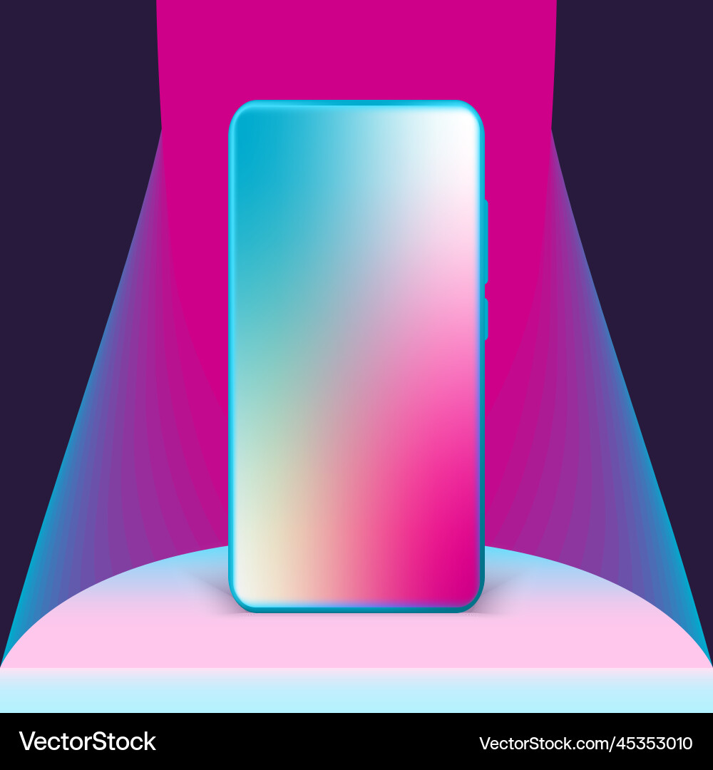 3d smartphone with empty screen for mockup mobile 3d smartphone with empty screen for mockup mobile vector image