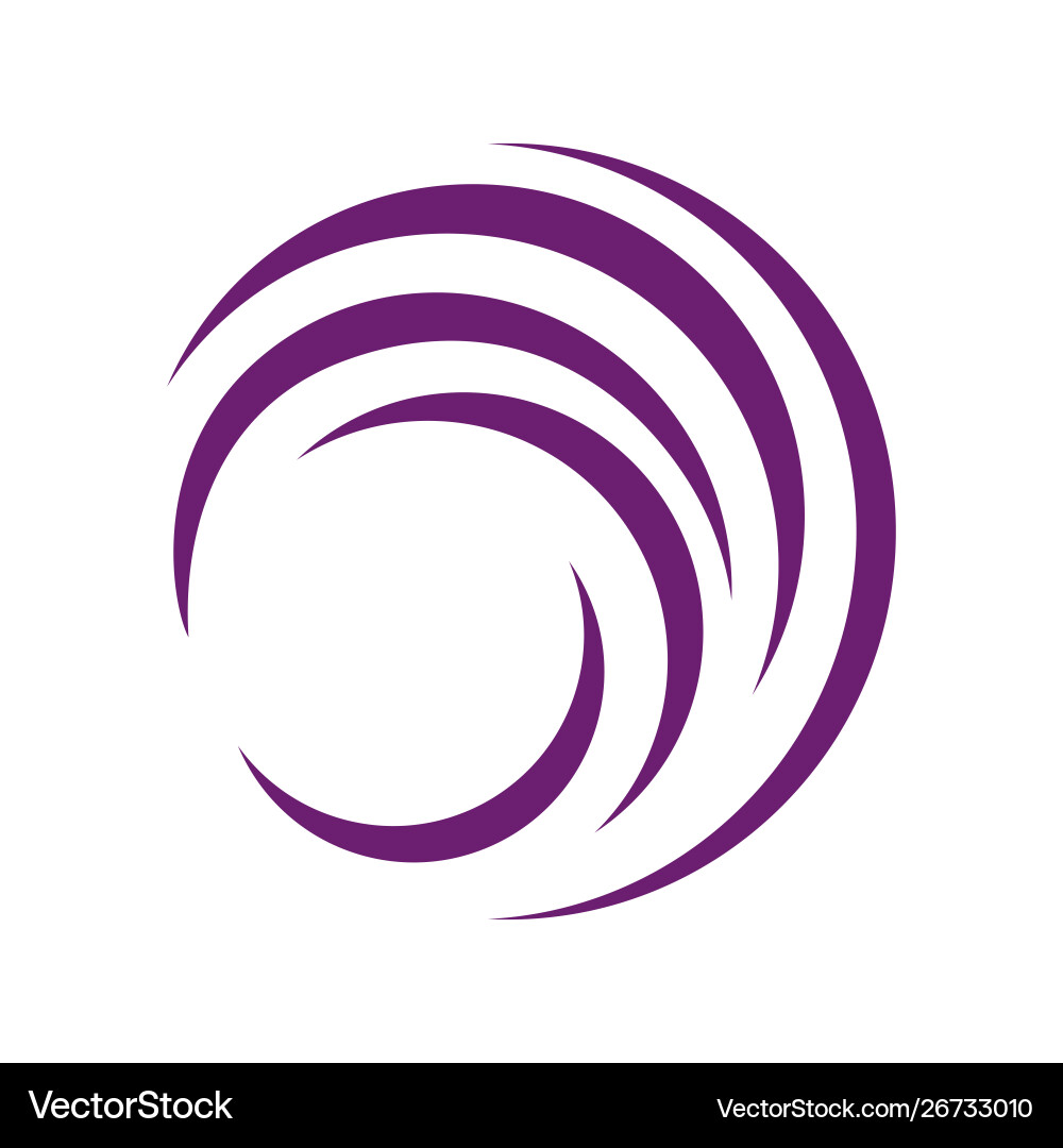 Abstract circle vortex logo design element vector image
