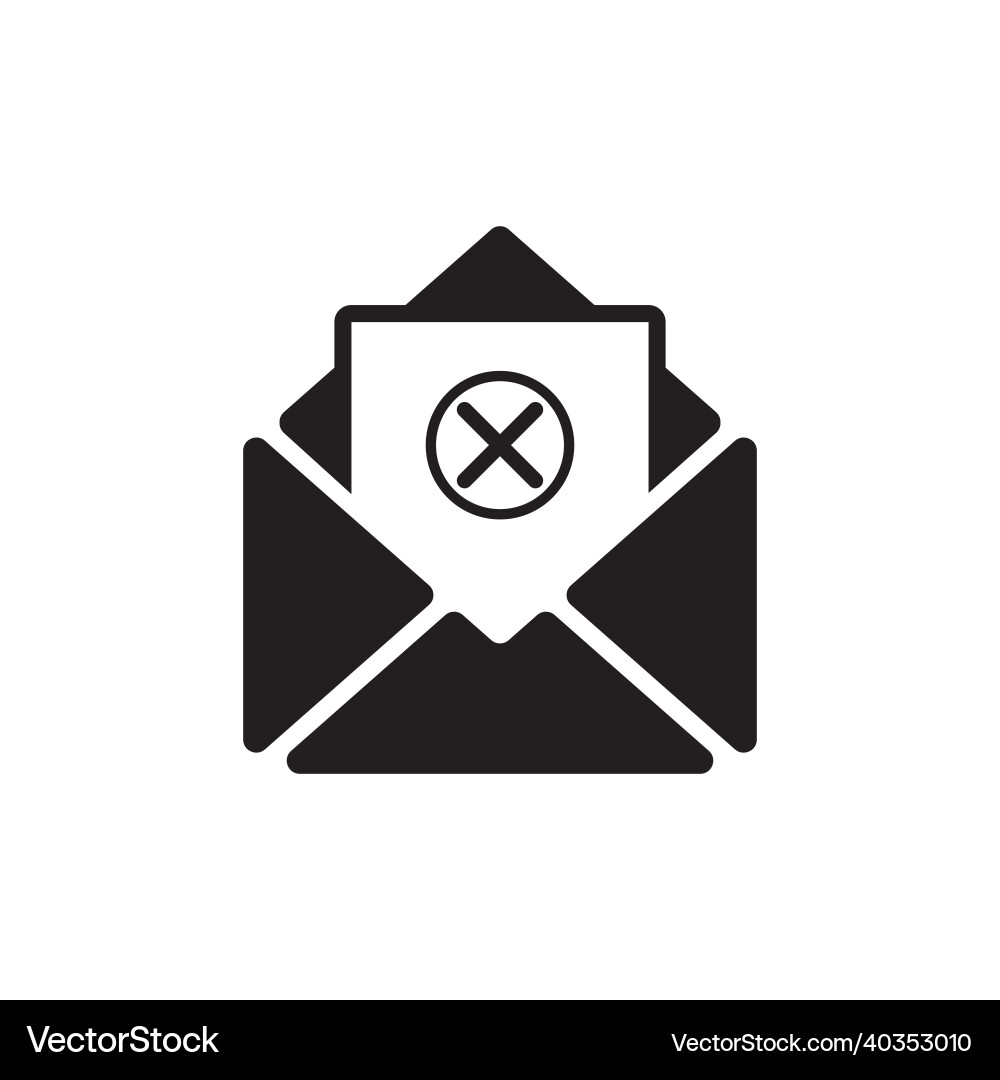 Alert message icon report mail vector image
