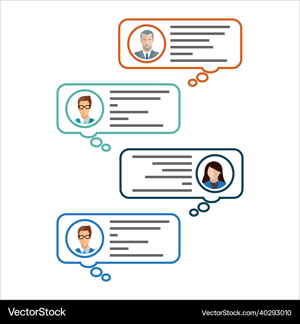Basic chat message conversation design chatbot Basic chat message conversation design chatbot vector image