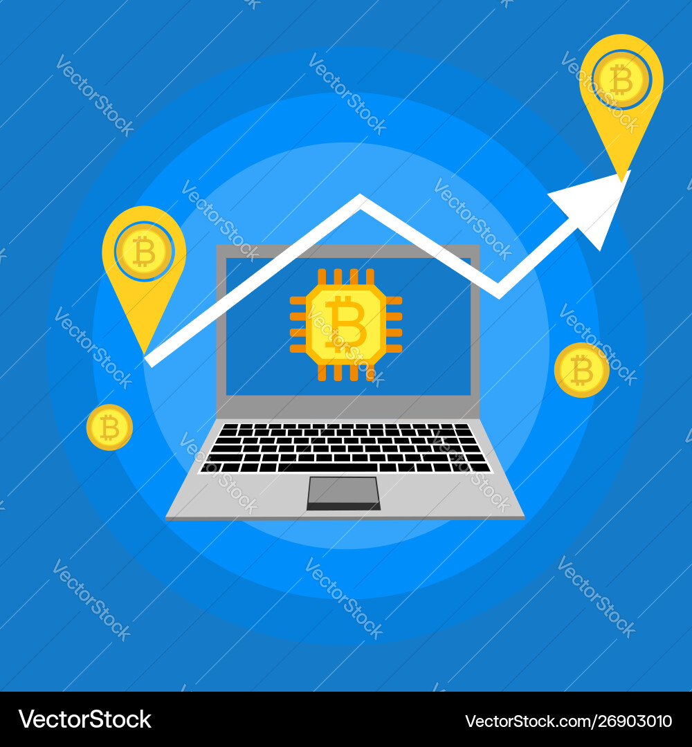 Blockchain scheme mining crypto currency server Blockchain scheme mining crypto currency server vector image