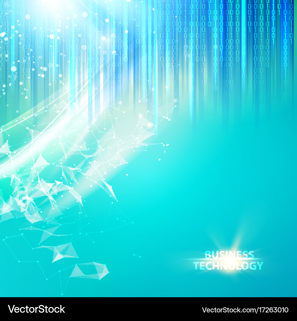 Blue background with bigdata cyber code vector image