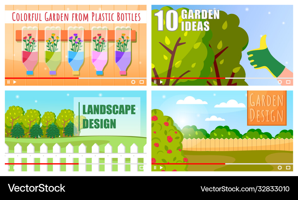 Concept video player interface set Concept video player interface set Vector Image