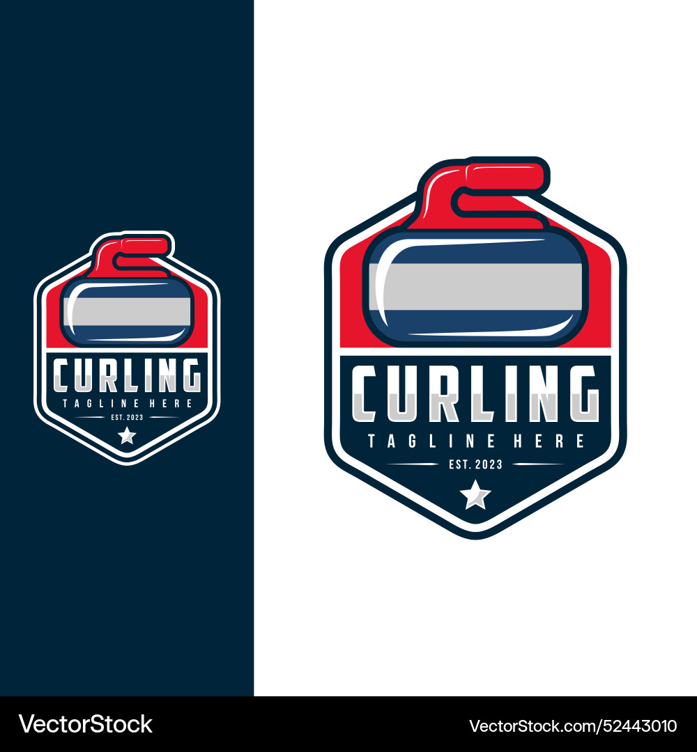 Curling Logo - Sport Emblem Vector Image