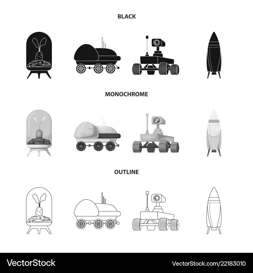 Design of mars and space icon collection Design of mars and space icon collection vector image