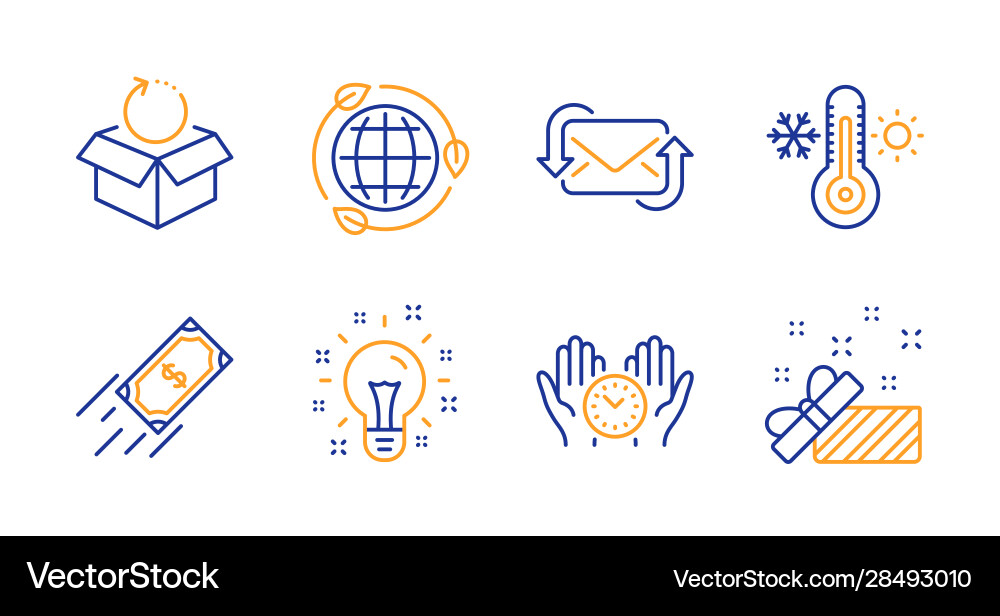 Fast Payment & Refresh Mail Icons vector image