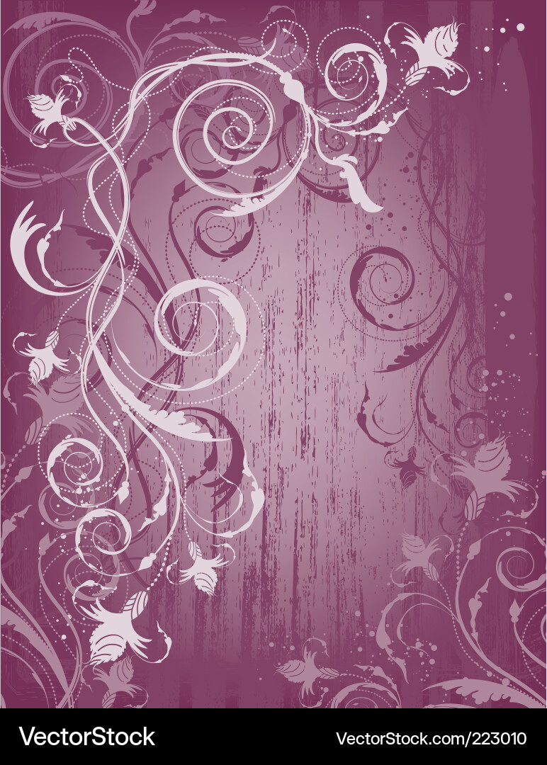 Floral Scroll Pattern vector image