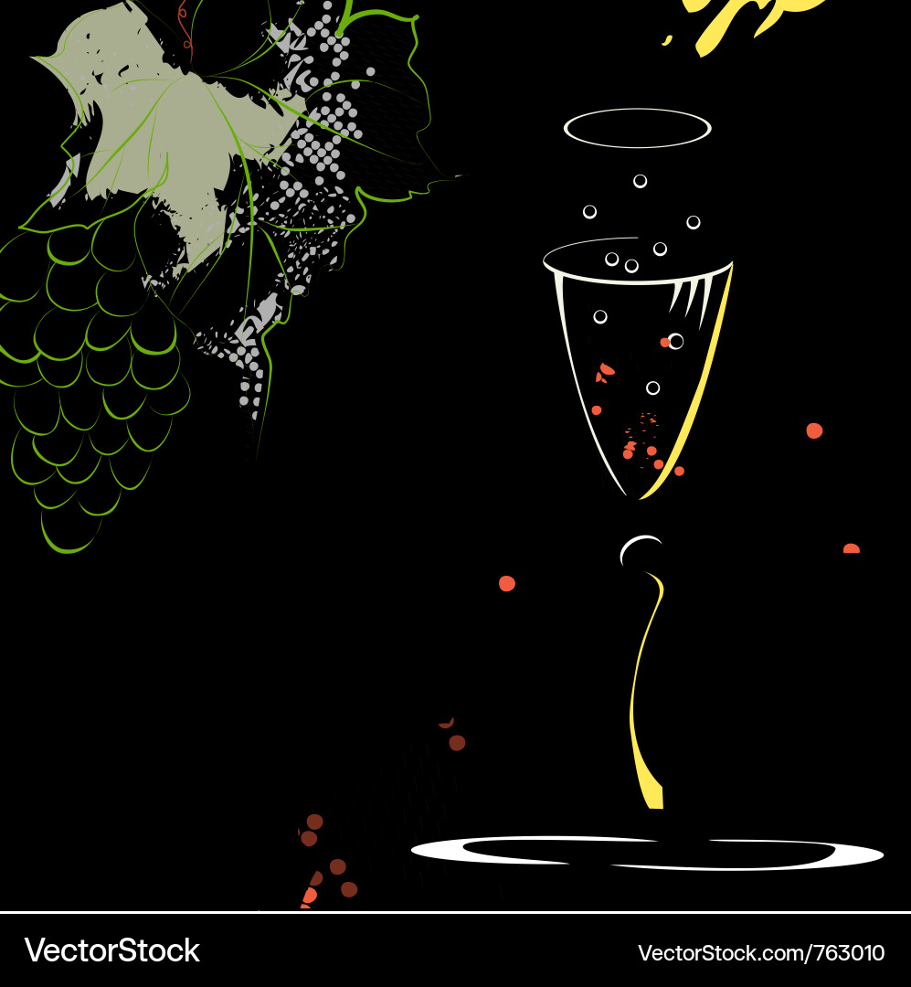 Glass of champagne Vector Image