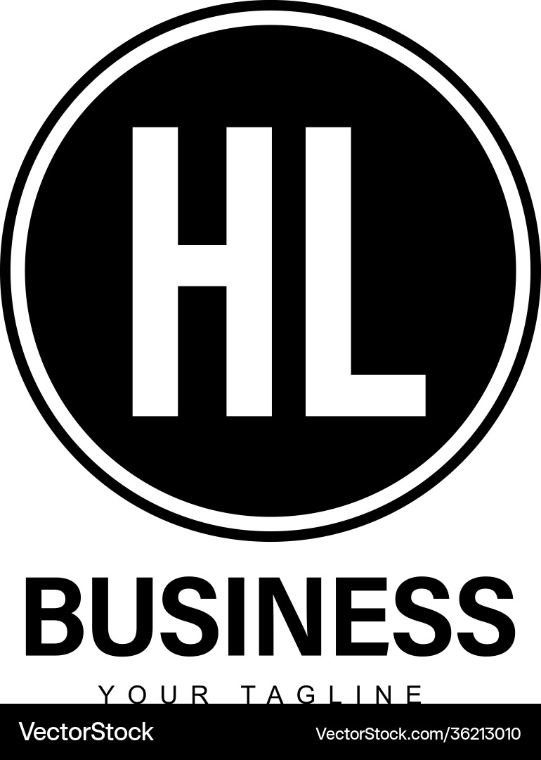 Hl initial a logo design with abstract style Hl initial a logo design with abstract style Vector Image
