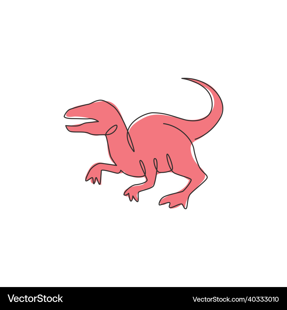 One continuous line drawing of aggressive One continuous line drawing of aggressive Vector Image