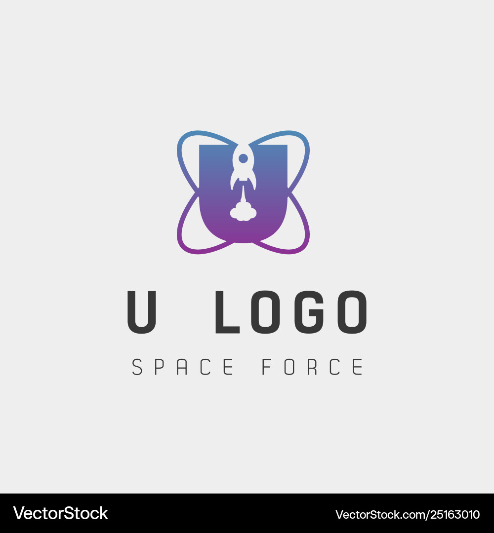 Raumkraft Logo Design u initiale Galaxie Rakete Raumkraft Logo Design u initiale Galaxie Rakete vektorbild