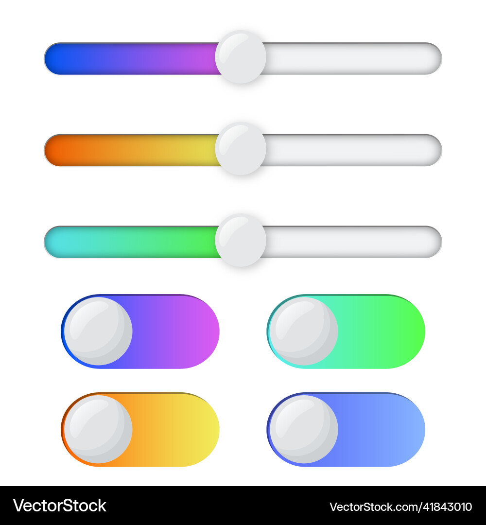Scrollbars website design template scroll bars Scrollbars website design template scroll bars vector image