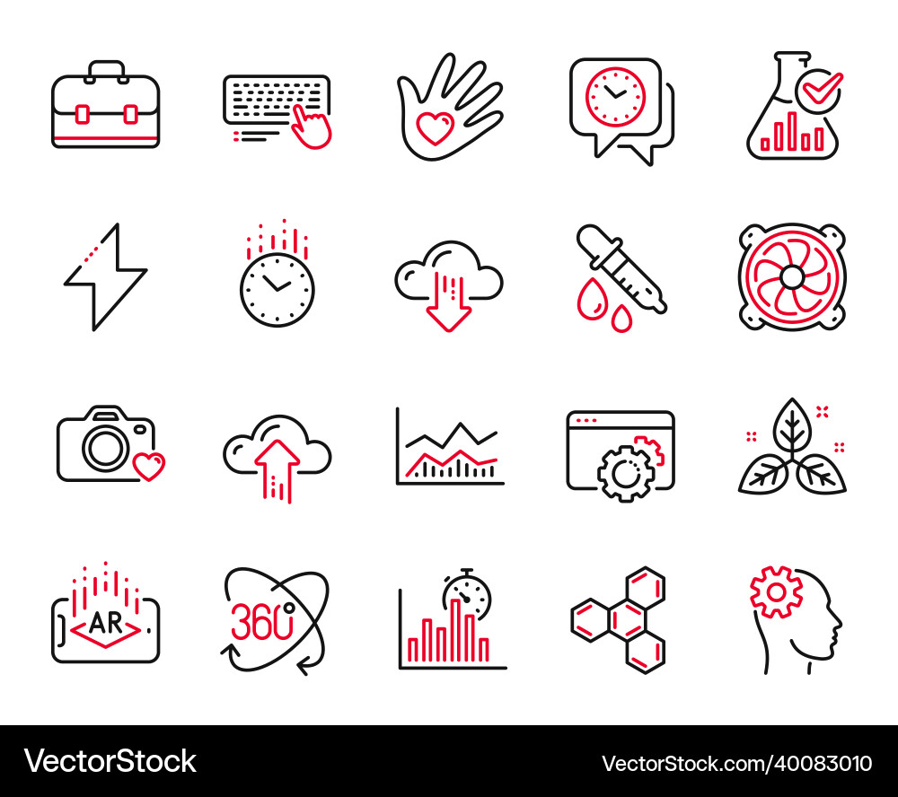 Set of science icons related to computer Set of science icons related to computer vector image