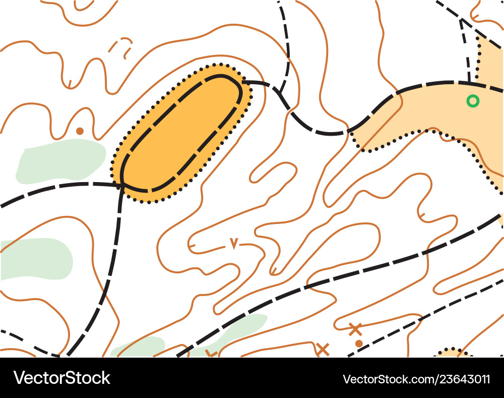 Abstract Topographic Map Fragment vector image