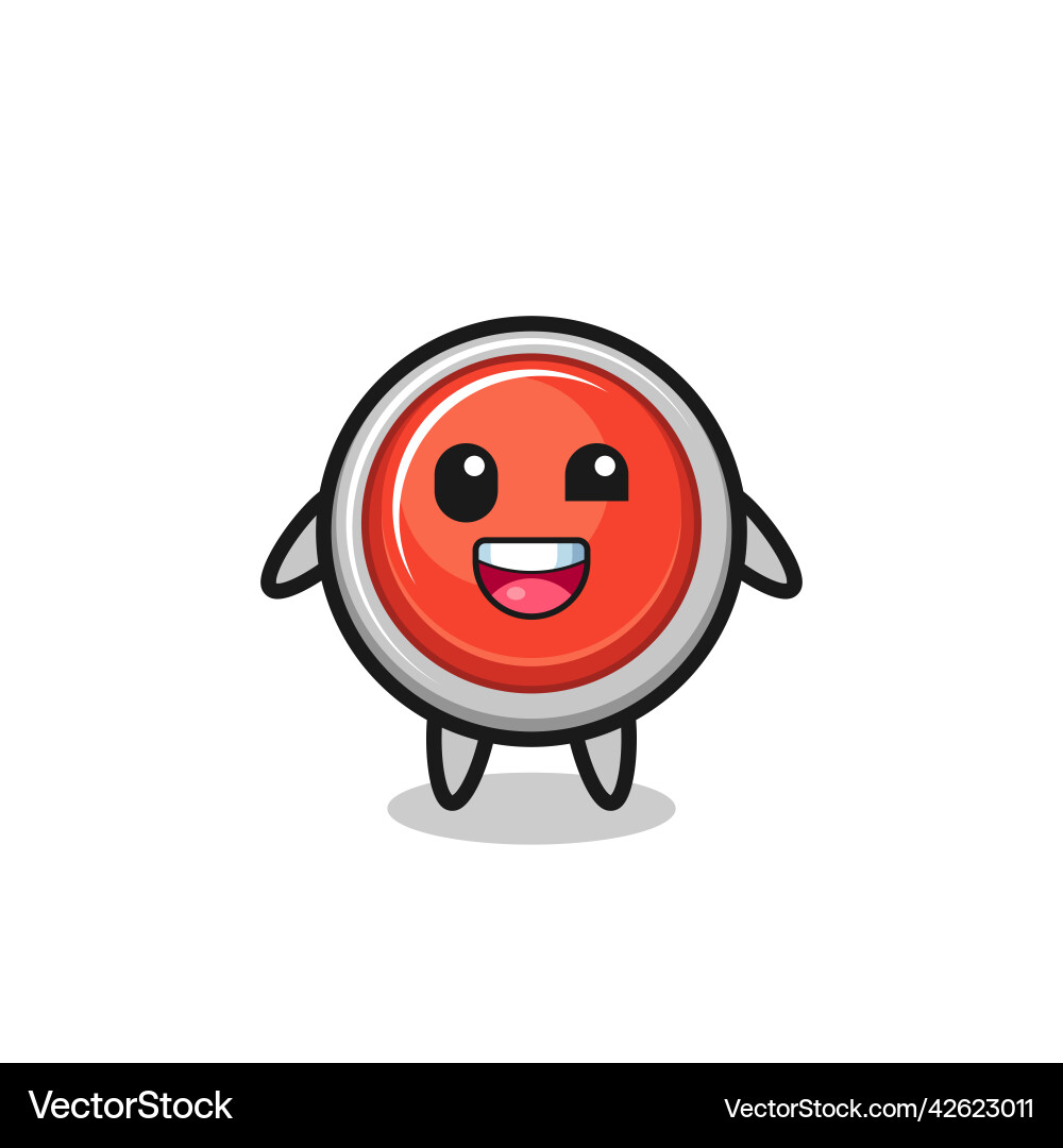An emergency panic button character with awkward An emergency panic button character with awkward vector image