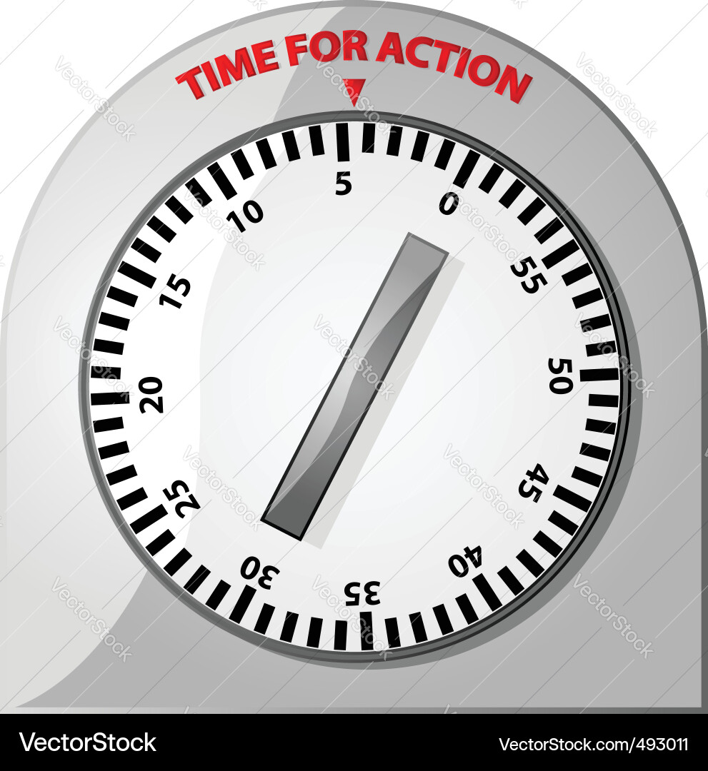 Analog Timer - Time for Action vector image