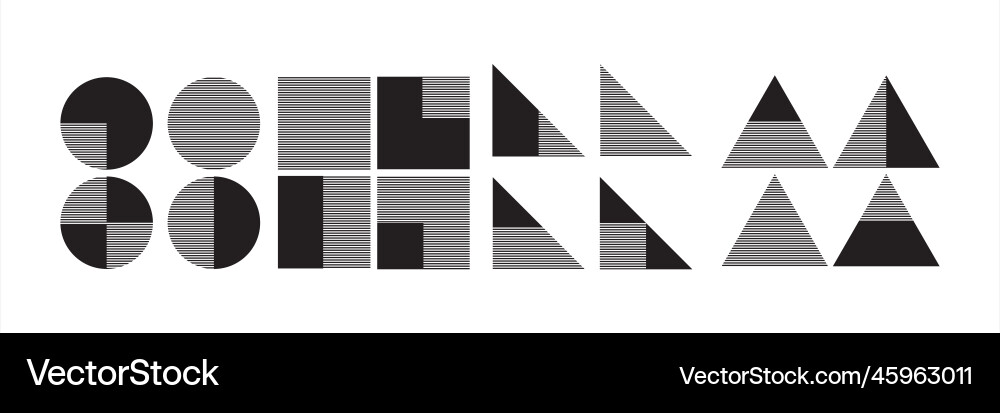 Basic pattern shape elements vector image