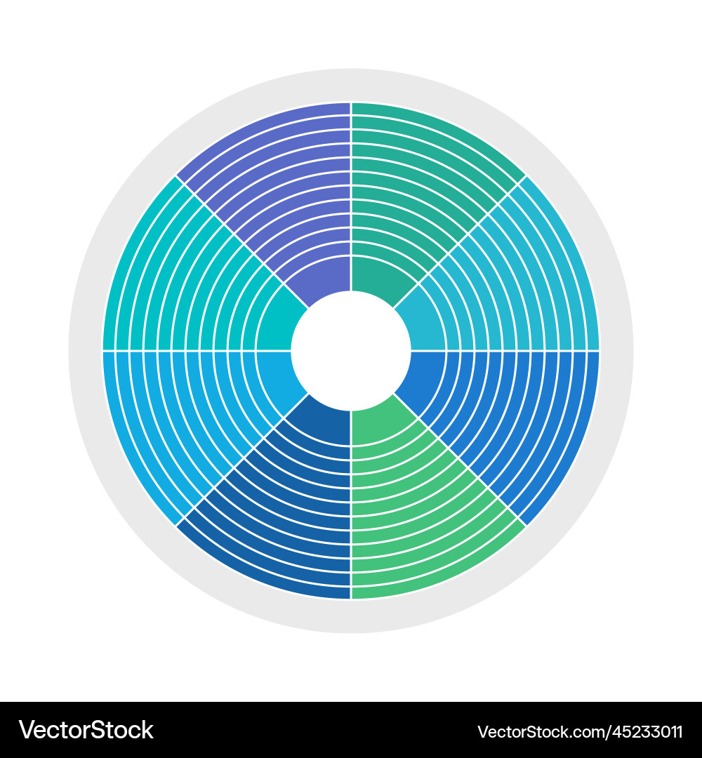 Blue and green circular spectrum design element Blue and green circular spectrum design element Vector Image
