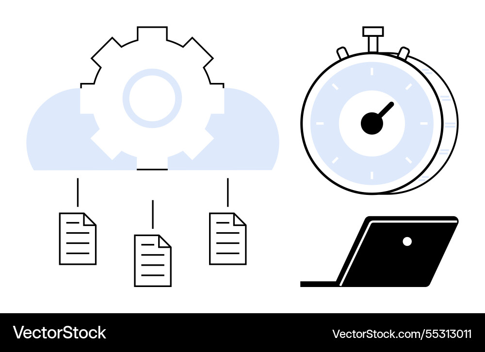 Cloud computing efficiency data synchronization Cloud computing efficiency data synchronization Vector Image