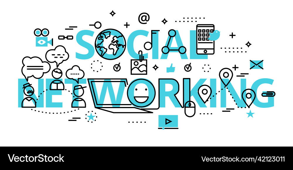 Concept of social networking Concept of social networking vector image