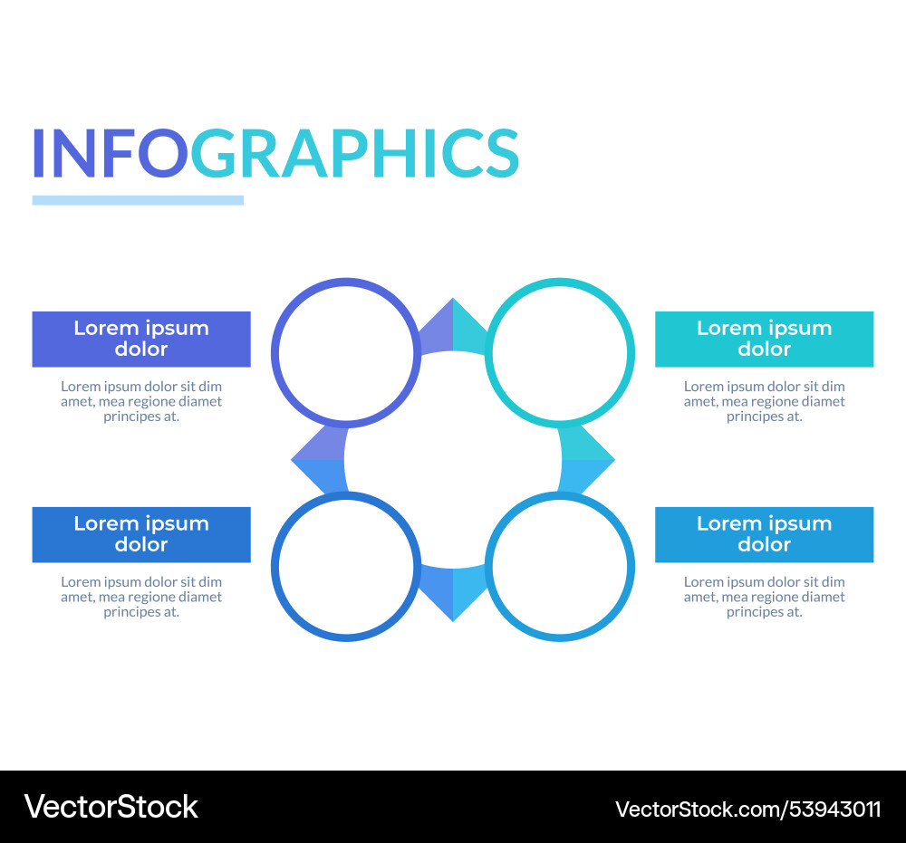 Continuous process infographic flowchart Continuous process infographic flowchart vector image