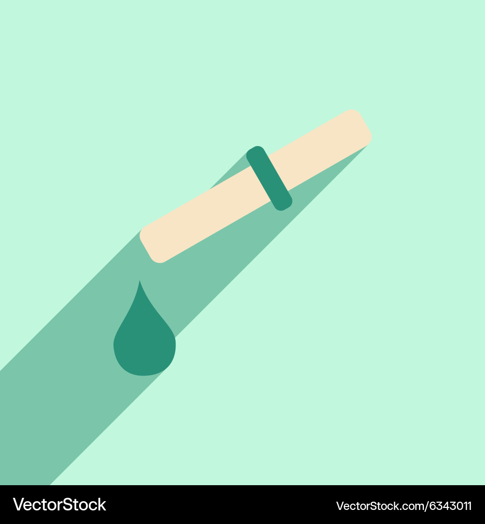 Flat with shadow icon and mobile application drop Vector Image