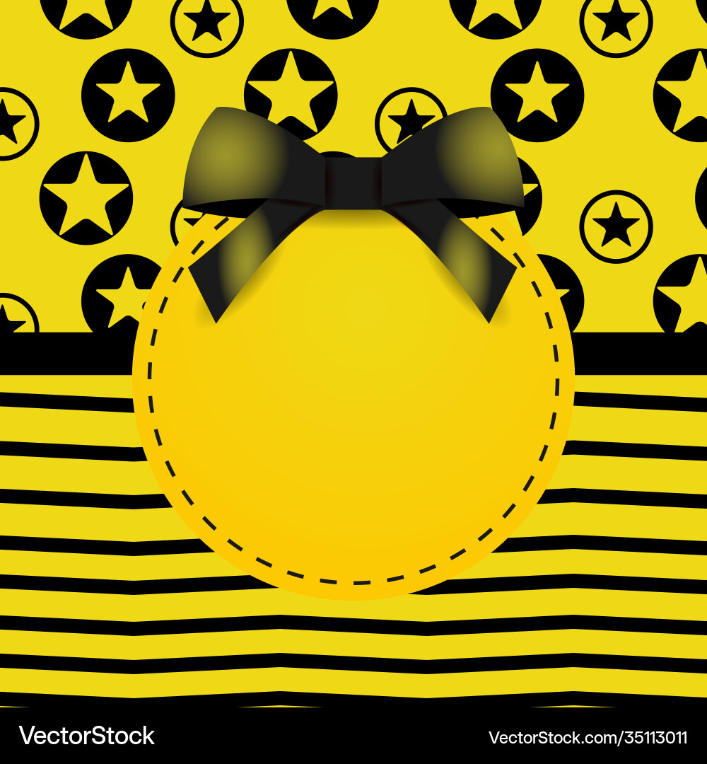 Greeting card template design with pattern circle Vector Image