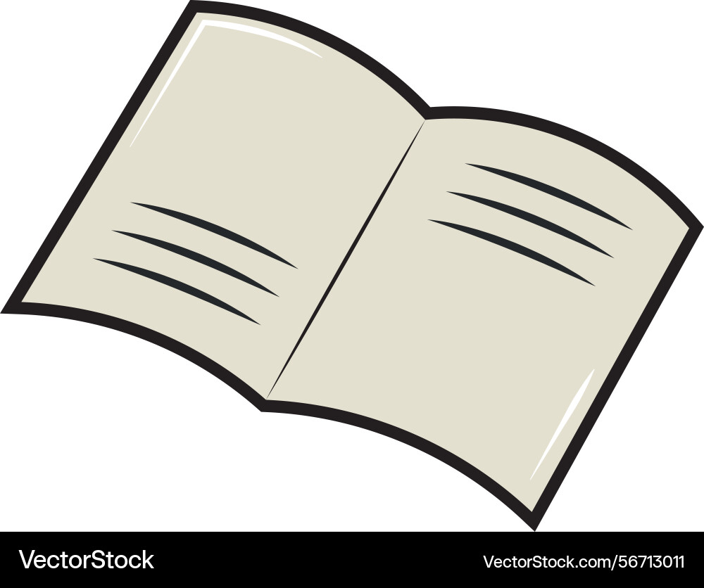 Open book with text lines vector image