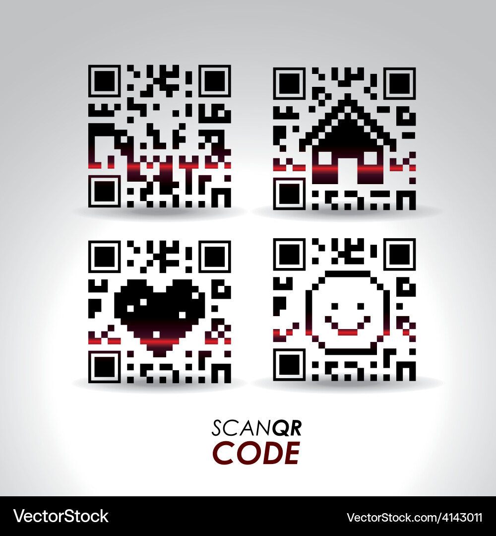 Qr-Code-Design scannen vektorbild