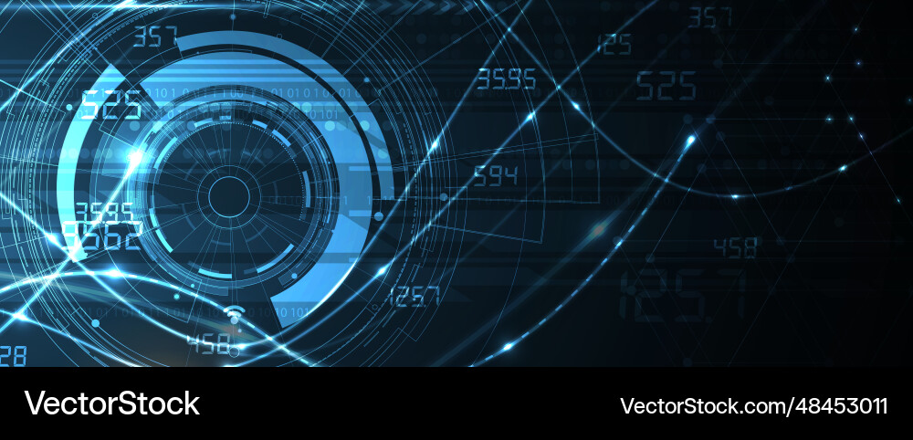 Technology banner design with hexagons abstract Technology banner design with hexagons abstract vector image
